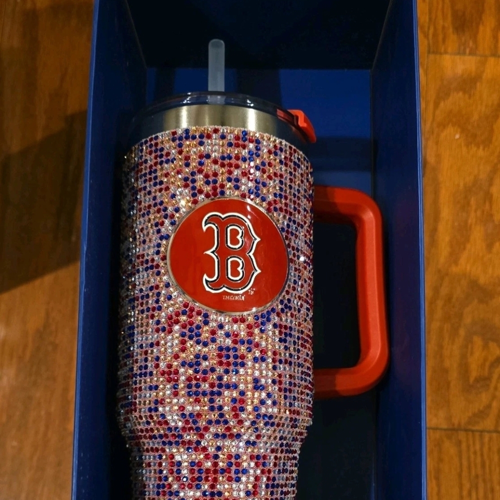 BOSTON RED SOX BLING COLOSSAL 40OZ TUMBLER STUDDED SPARKLES